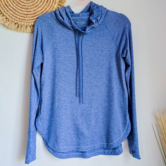 Athleta, Uptempo Blue Hoodie Hooded Sweatshirt Pullover Top Womens Size XS - Picture 11 of 11